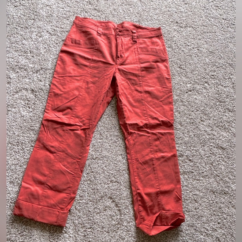 Cabi size 14 red/rust pants. Lots if pockets. Loose fitting. Pet free home.